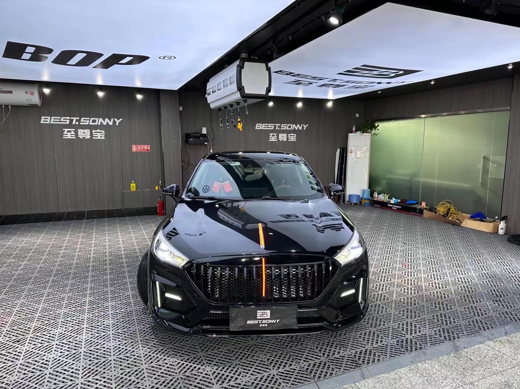 完美搞定 照亮你的美#宁波汽车贴膜 #宁波汽车改装 #红旗h5黑武士