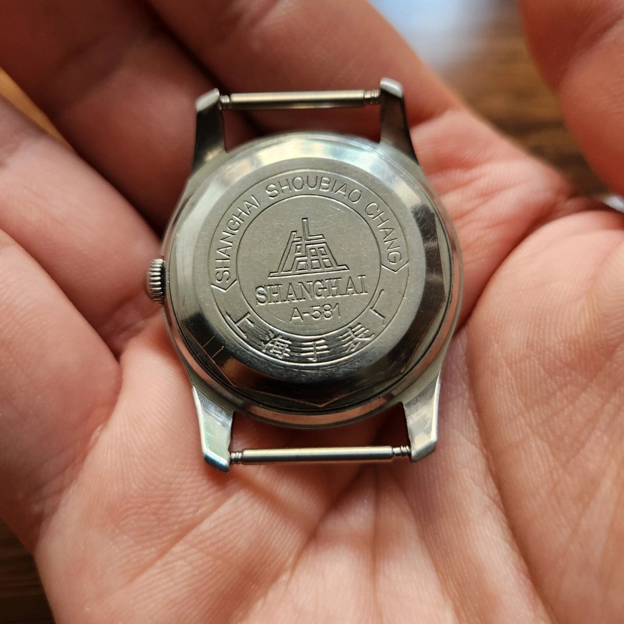 老上海手表a-581全数字 1961年生产,稀有款式,年代感十足,表头全原装