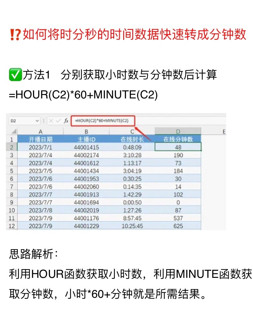 excel时分秒转为小时