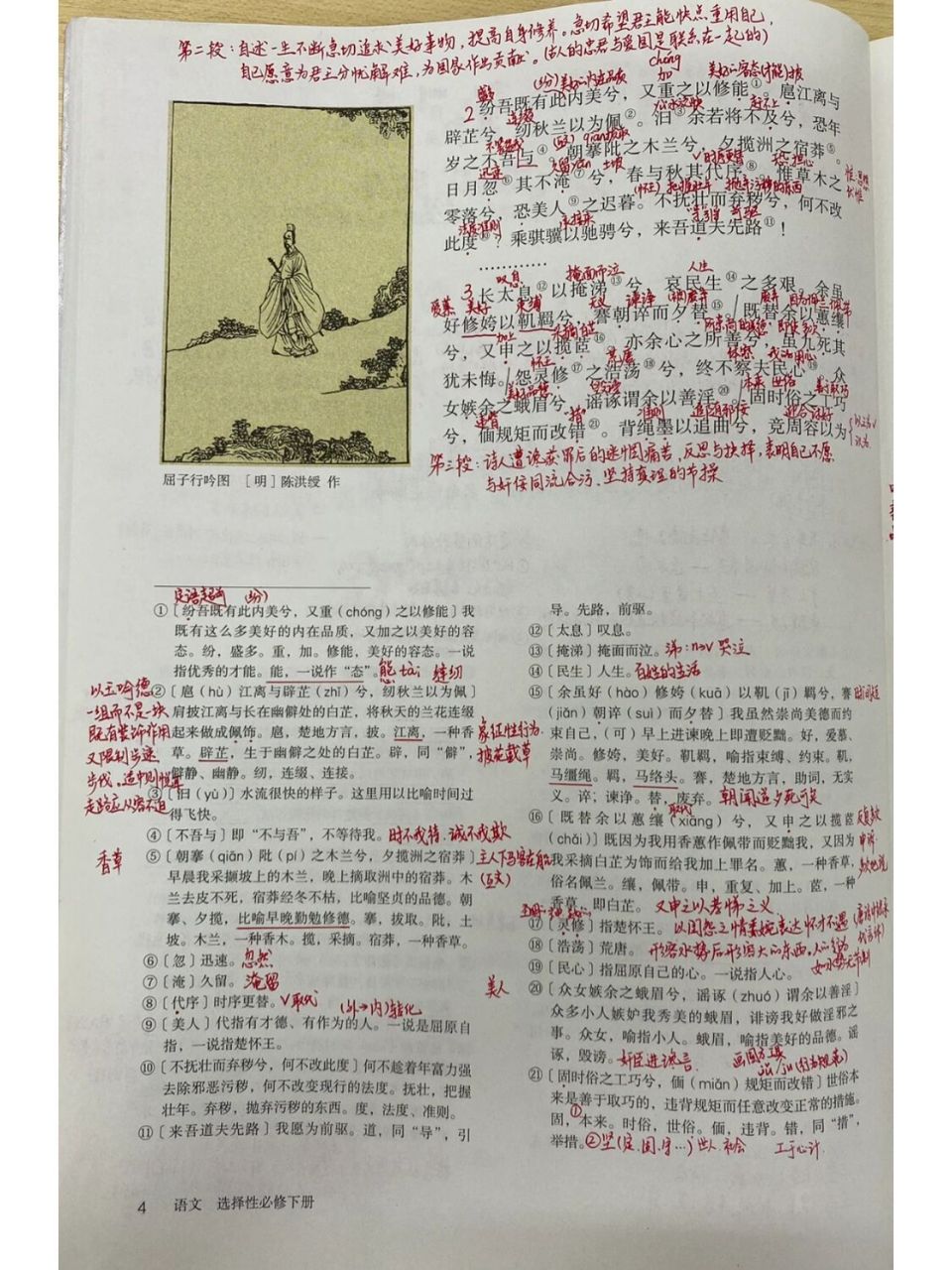 重点高中语文老师备课笔记|《离骚》       背诵篇目