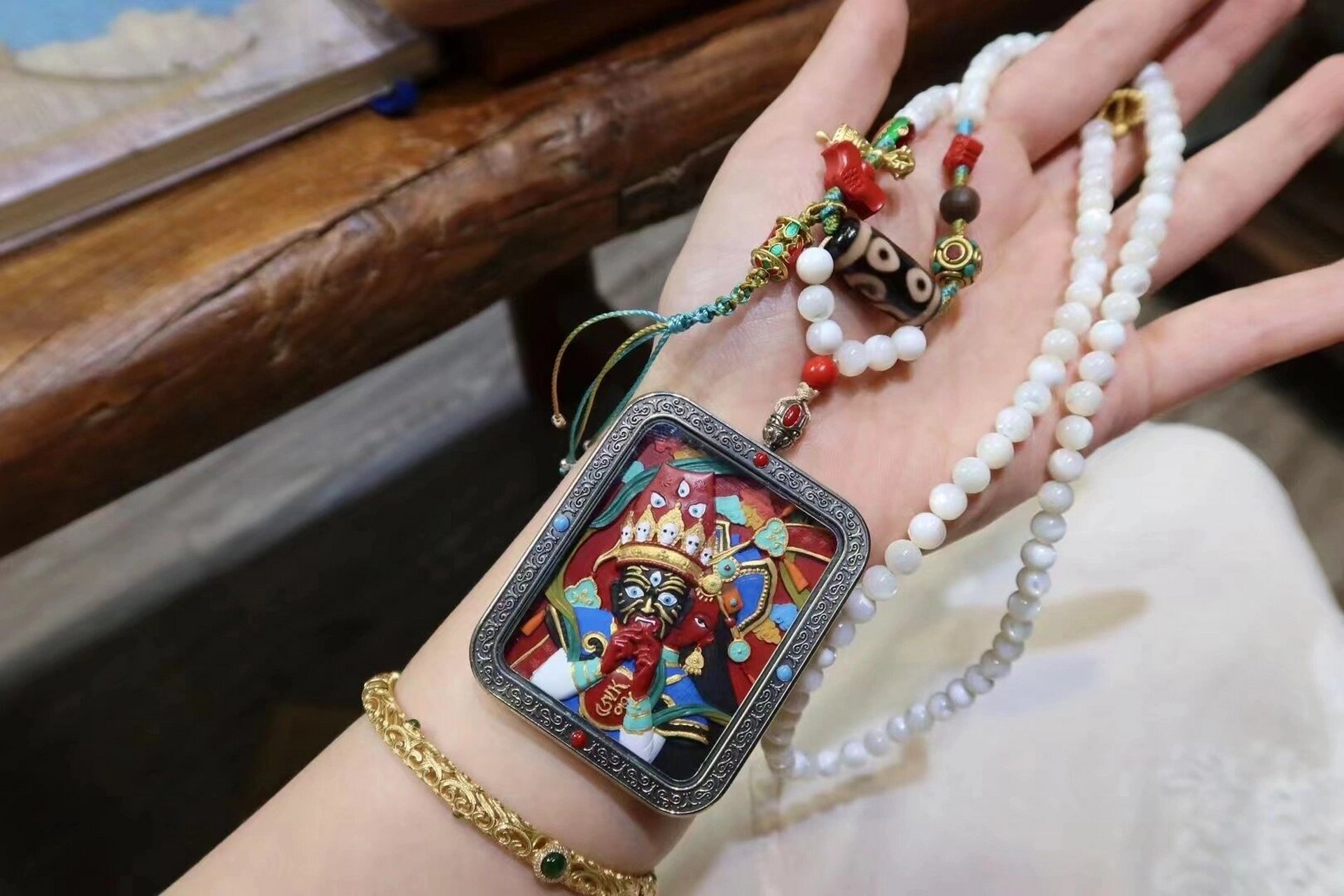 扎基拉姆 【扎基拉姆】朱"事顺意97原创设计款扎基拉姆彩绘唐卡