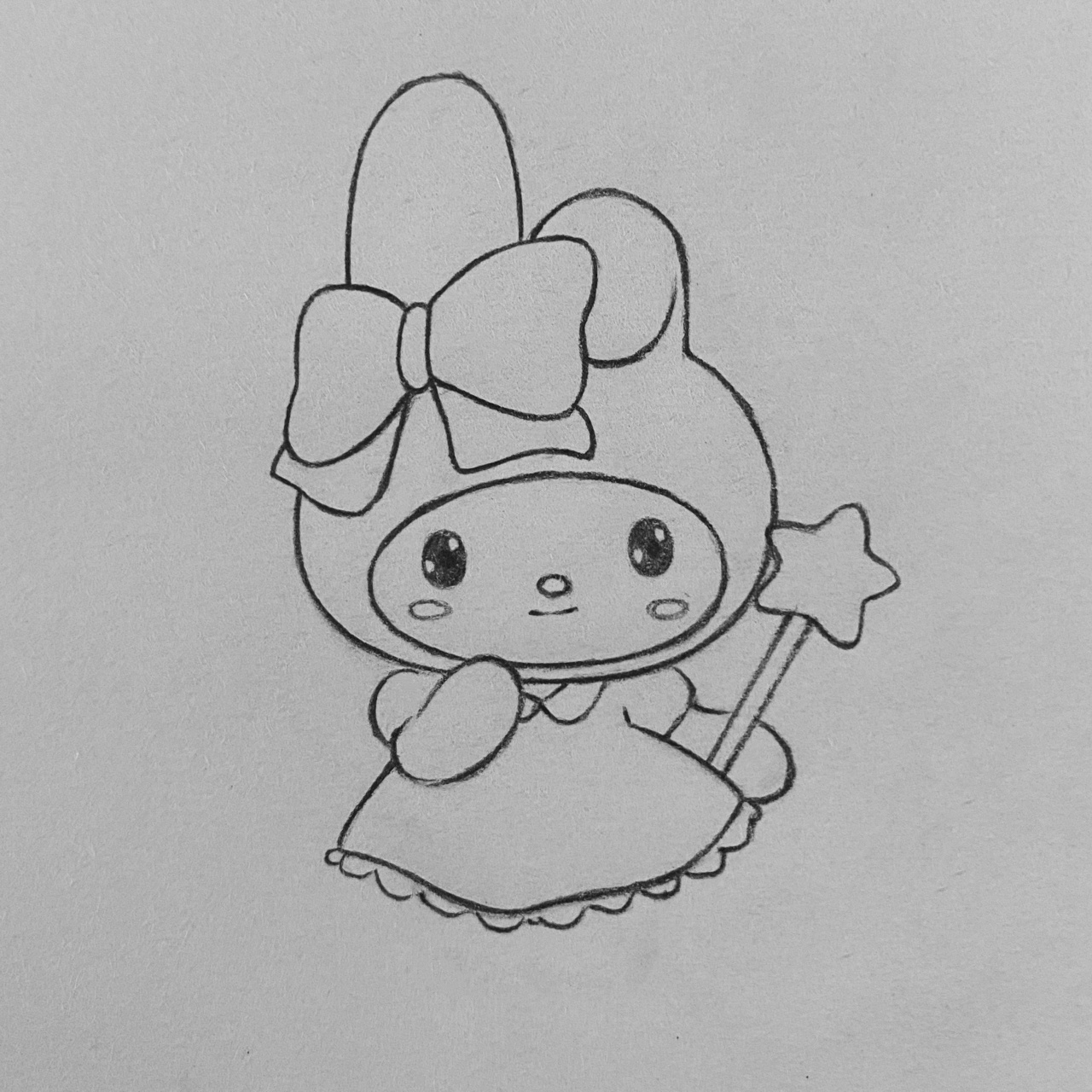 简笔画 美乐蒂92 早睡 晚安