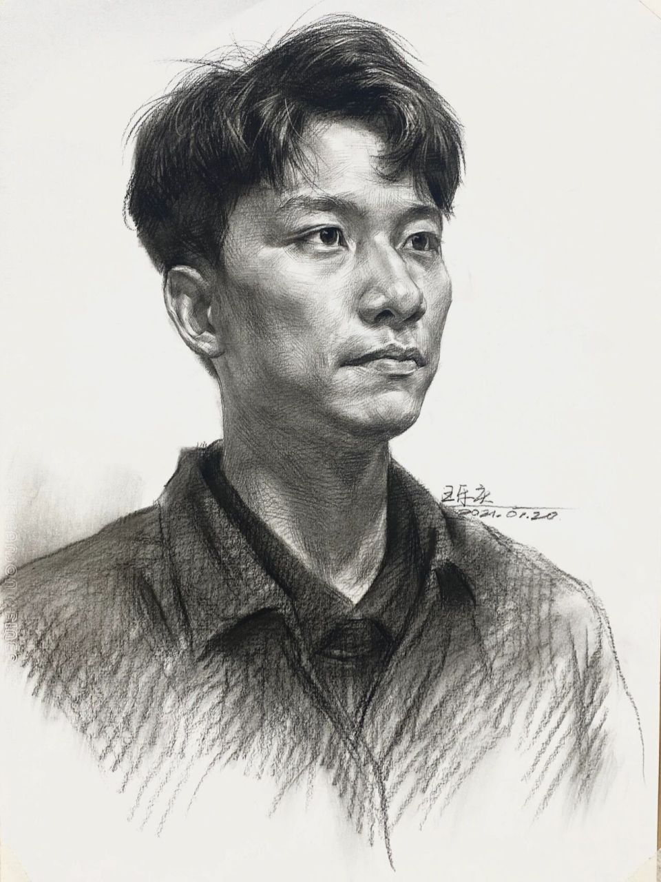 画人物头像要注意四感: 1,形象感  画像是第一要素,形象生动