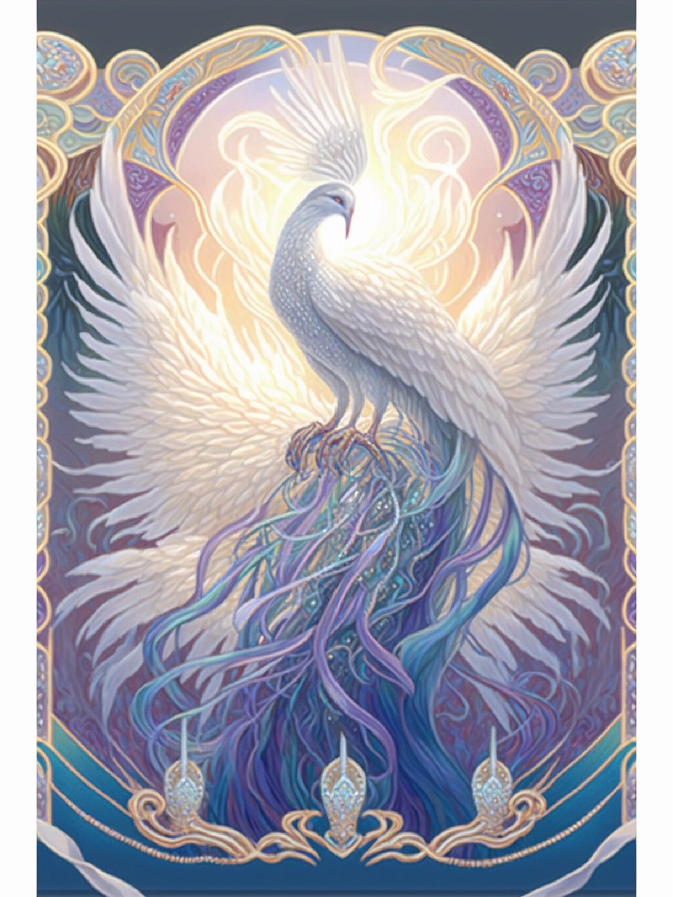 凤凰神鸟系列插画,鸟系拟人 凤凰是一种传说中的神鸟,它被认为是不朽