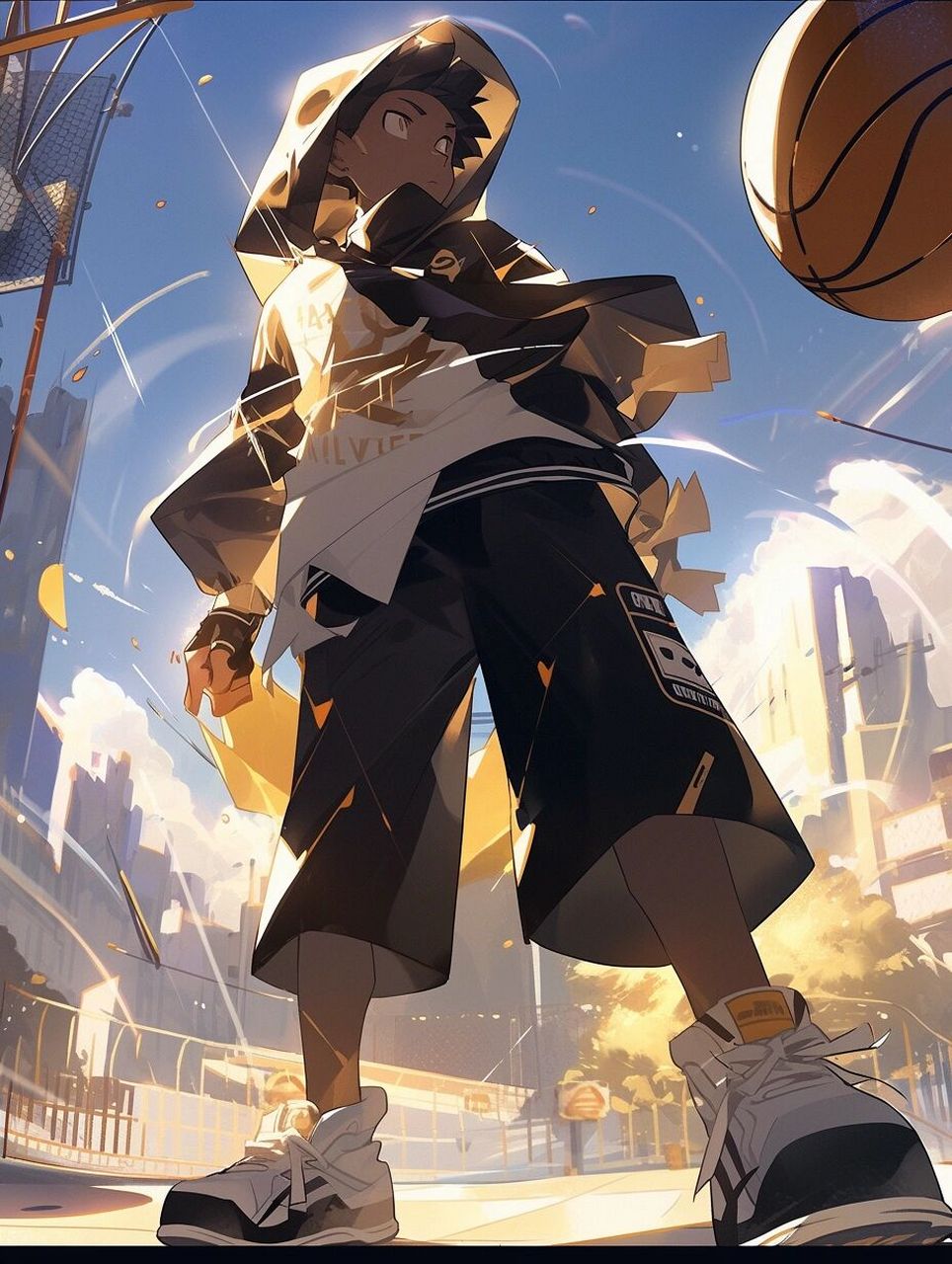 篮球少年-黄白配色