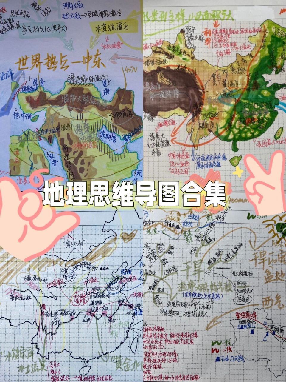 初中地理思维导图合集 7815图二是以思维导图形式呈现滴 09剩余