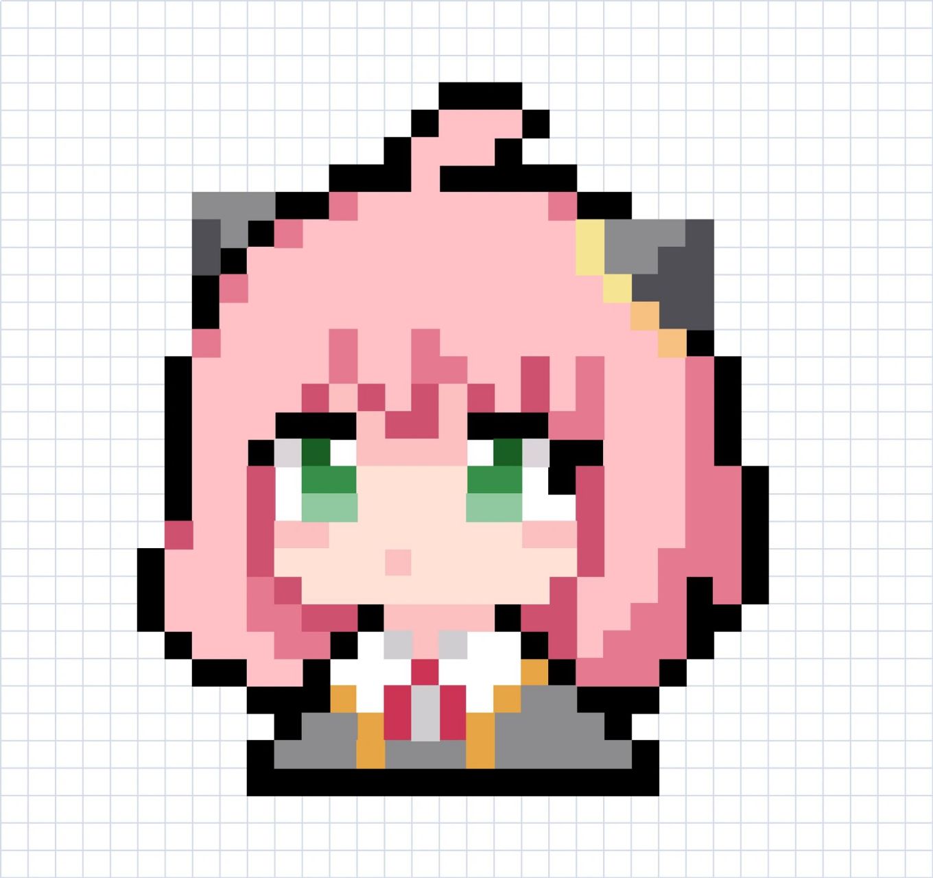 上班摸鱼之excel像素画 阿尼亚真是太可爱了!