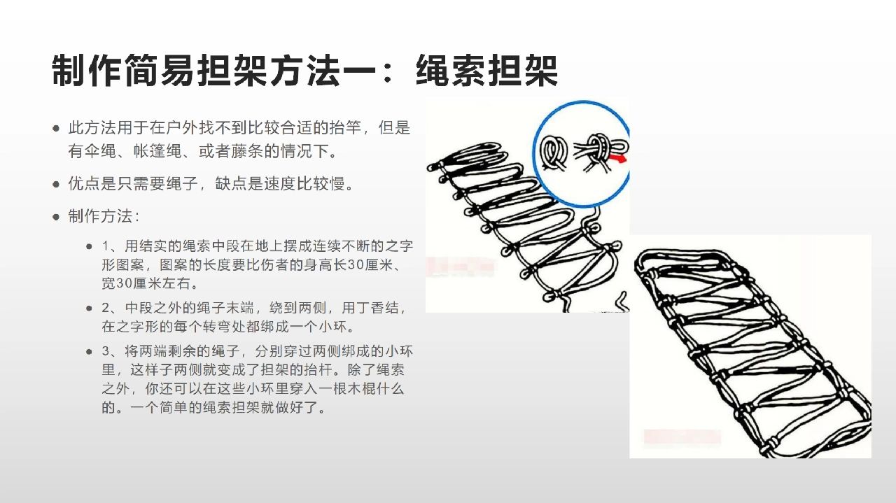 简易担架的制作