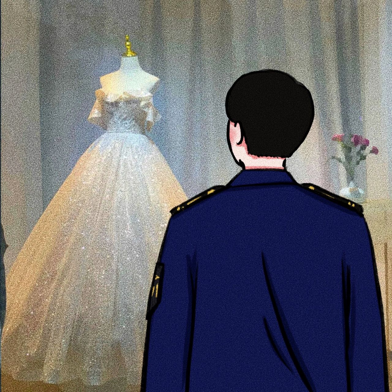 军恋情侣头像/说好了 等你回来为我披上婚纱 先是国家的 然后是我的