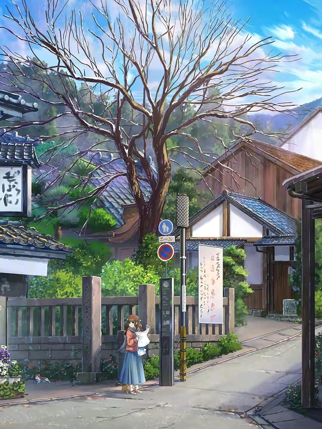 绝美动漫风景场景插画壁纸,超级治愈