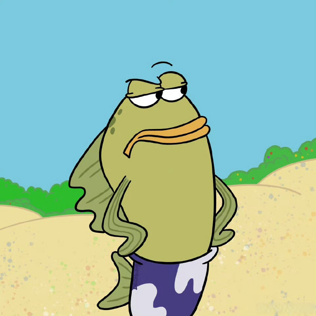 nwu分享#  海绵宝宝里彼得堡路人鱼 via:宝藏碎片