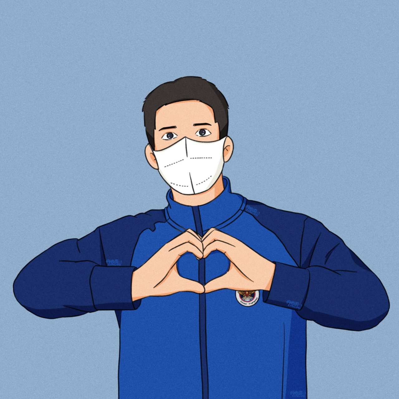 消防员蓝朋友头像 鲜衣怒马是少年,戎装在身护国安.