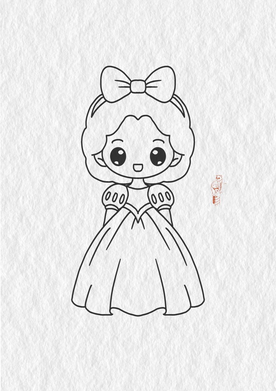 这样画白雪公主! 一步一步来也太好看了吧!