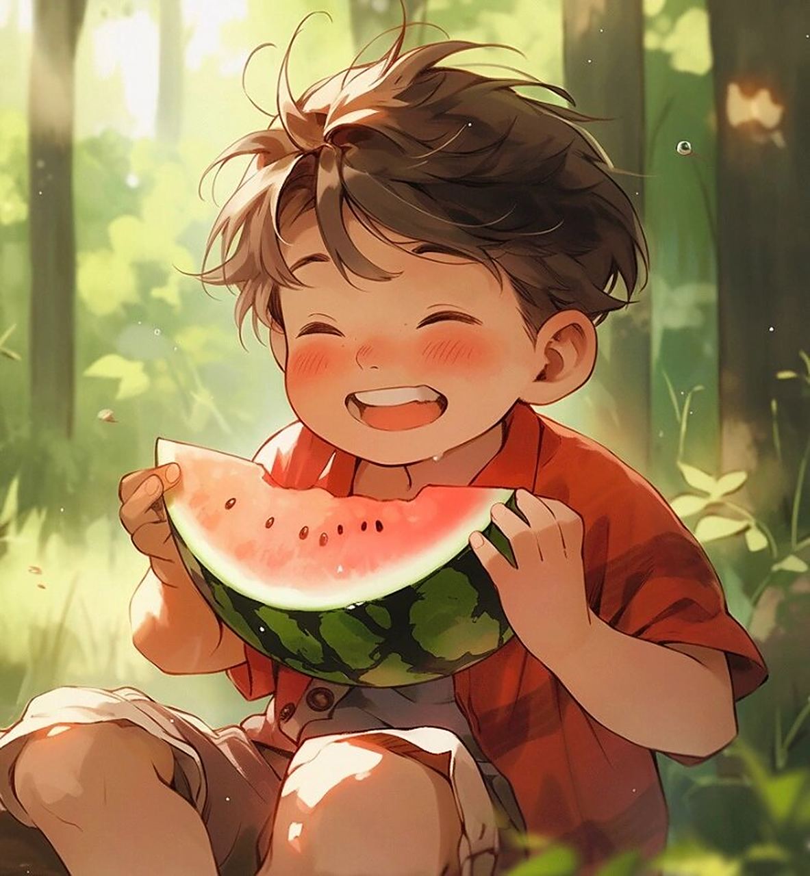 吃瓜情侣头像,夏天的可可爱爱 可可爱爱的情头,太喜欢啦, 就差和我一