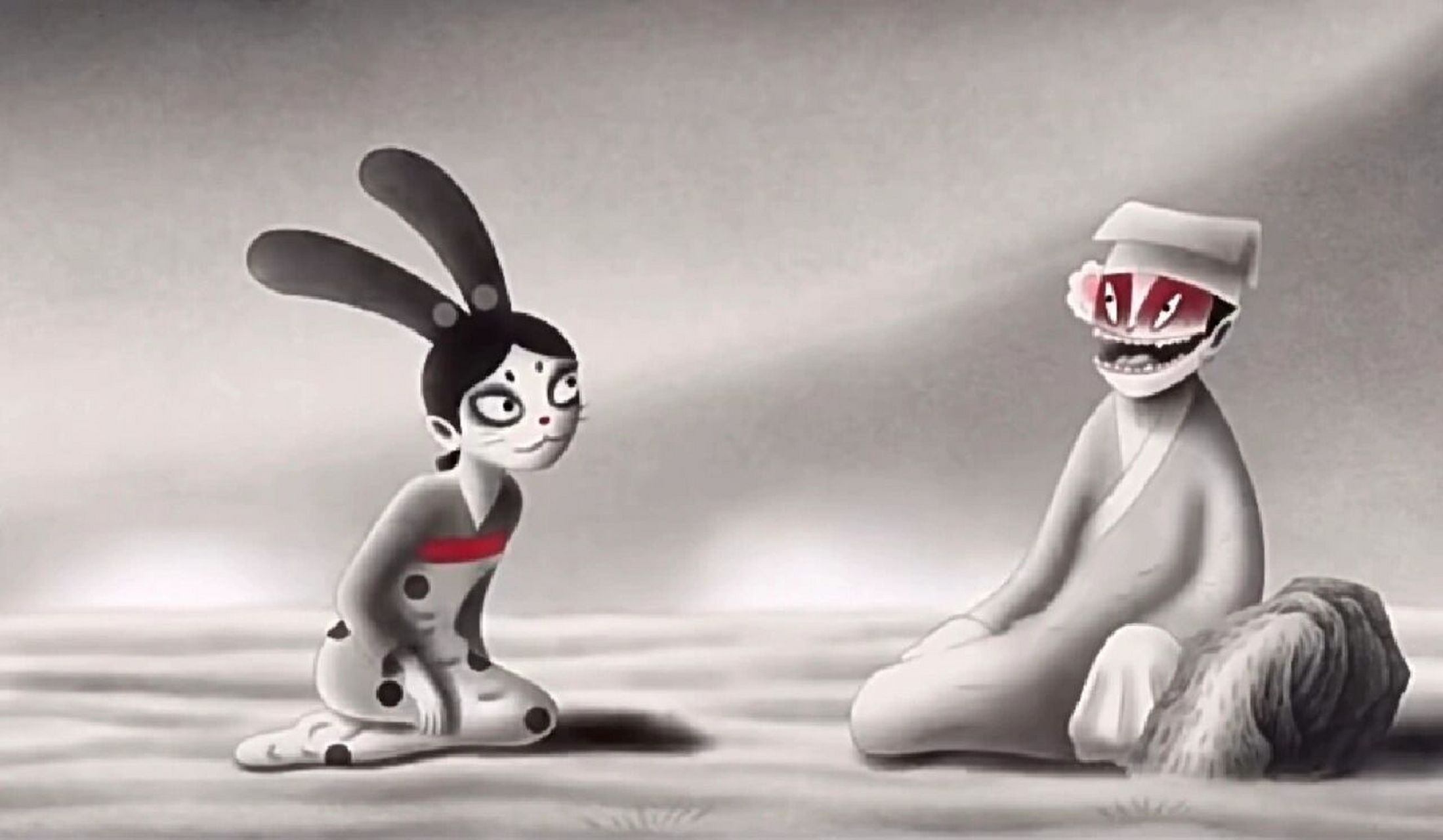 《中国奇谭》中兔妖和狐狸书生的情头来啦! 要图自截哦