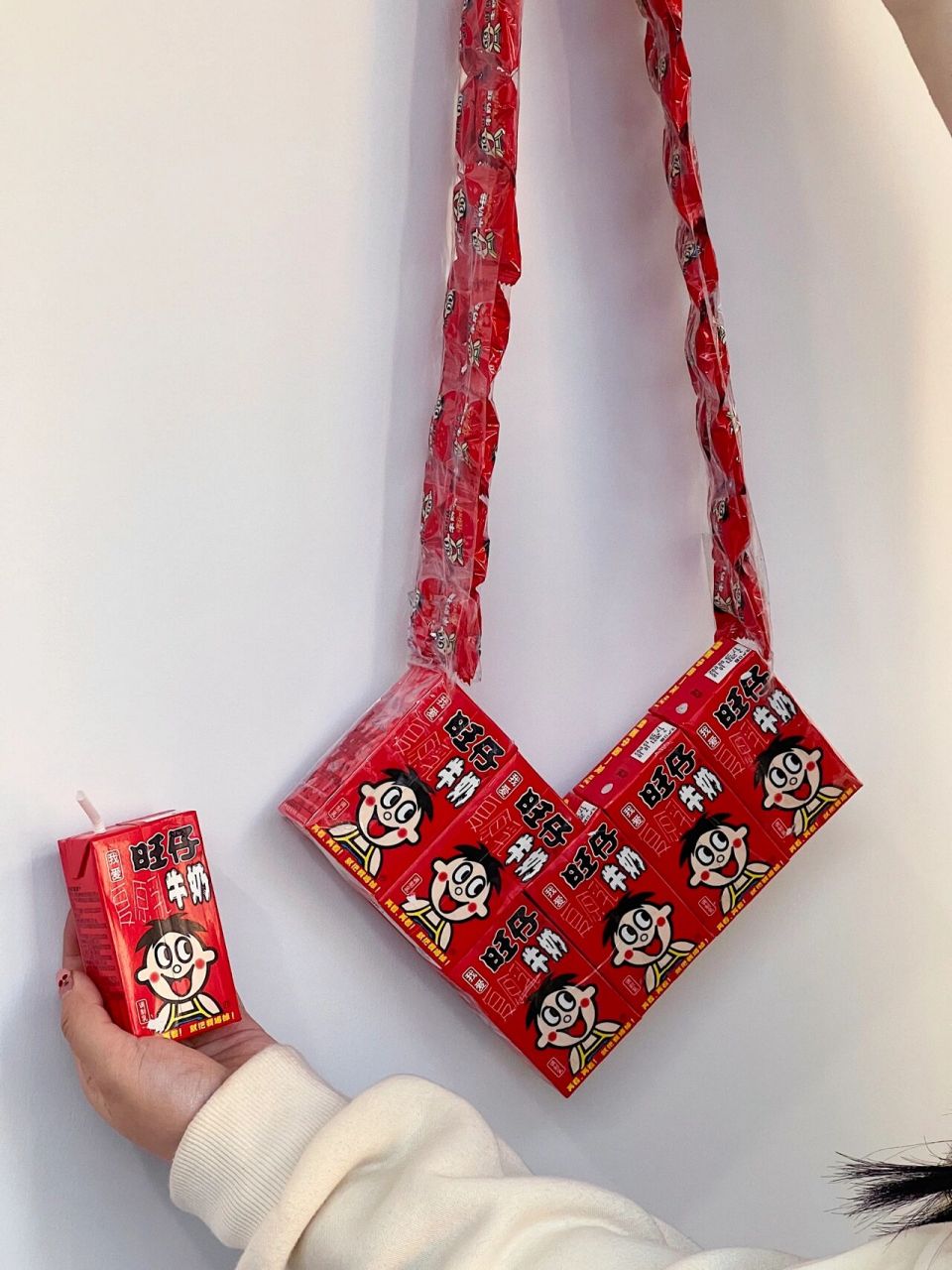 新年手工06旺仔牛奶爱心包包7815附教程!