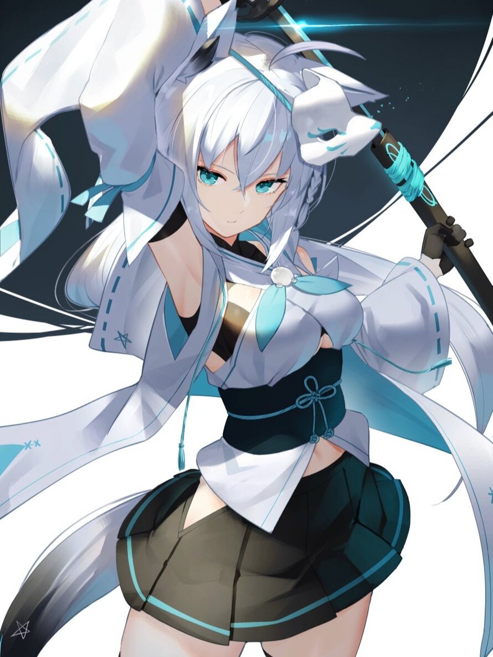 二次元美女拔刀! 二次元美图!