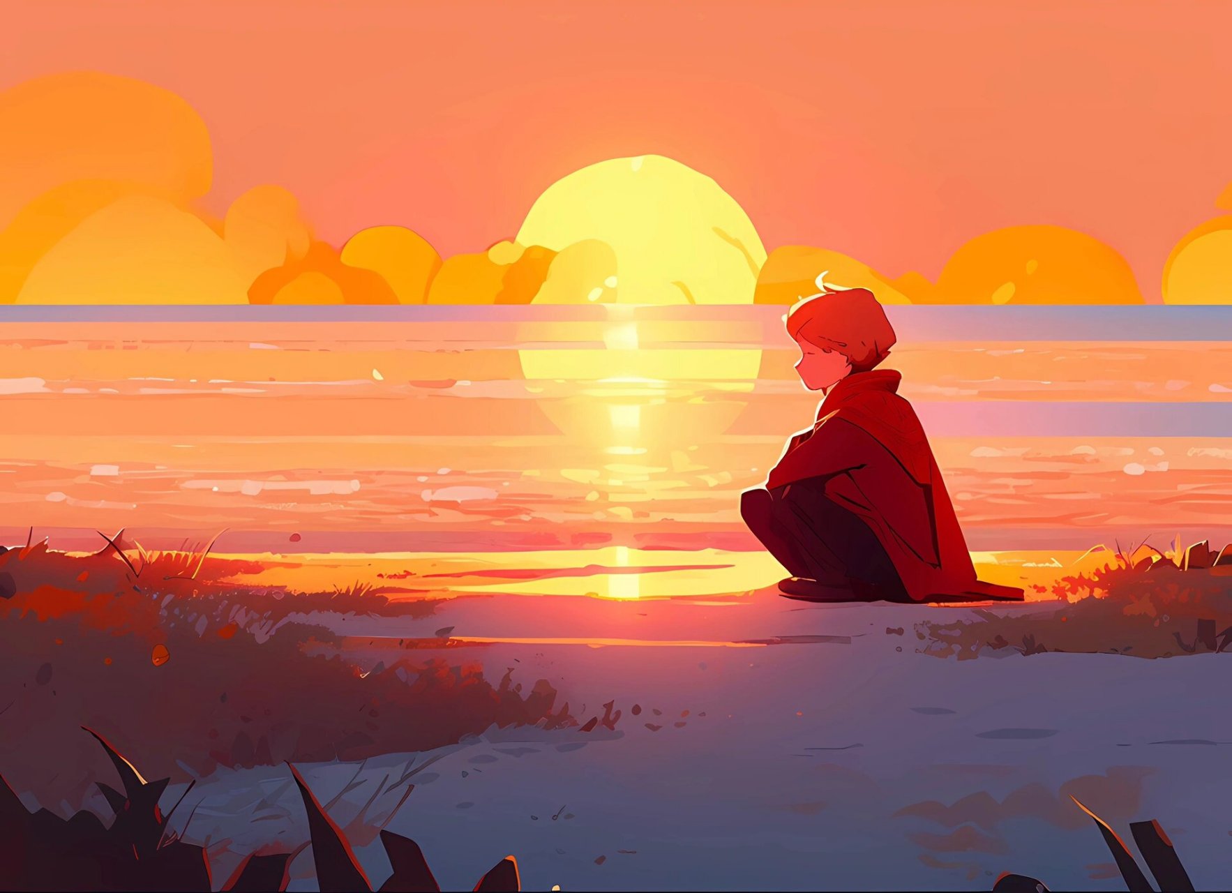 小王子系列|我们依然孤单97 "你知道,悲伤的人会爱上日落的"