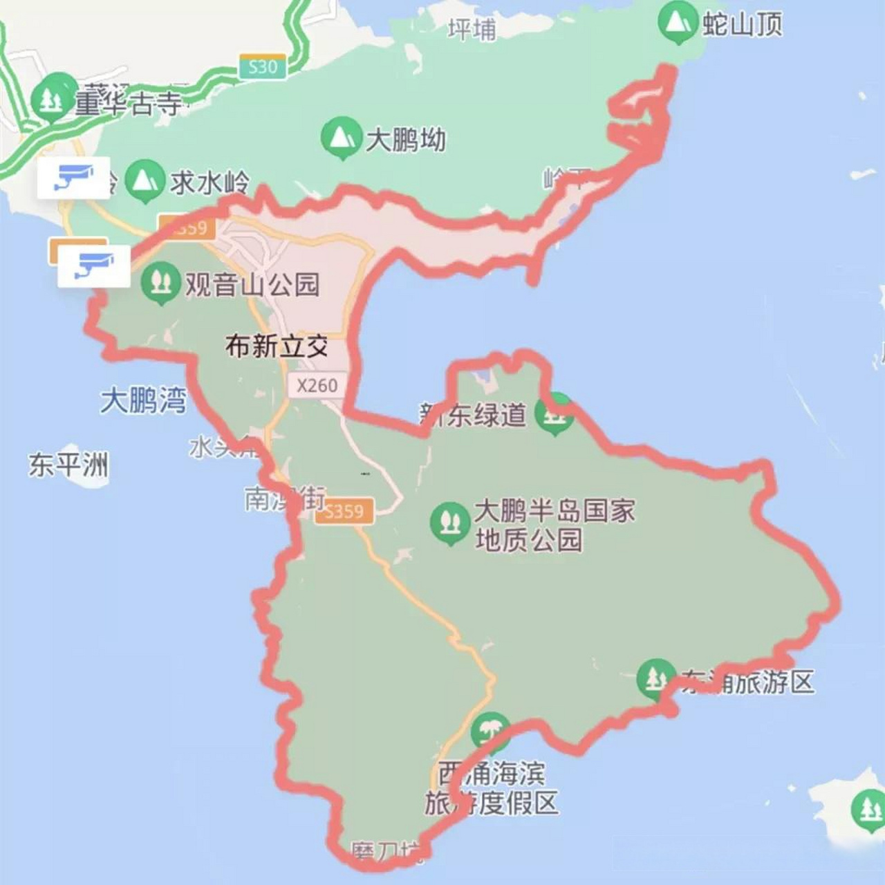 大鵬半島,梅沙片區 目前可以預約了 關注深圳交警公眾號就可以預粵慫