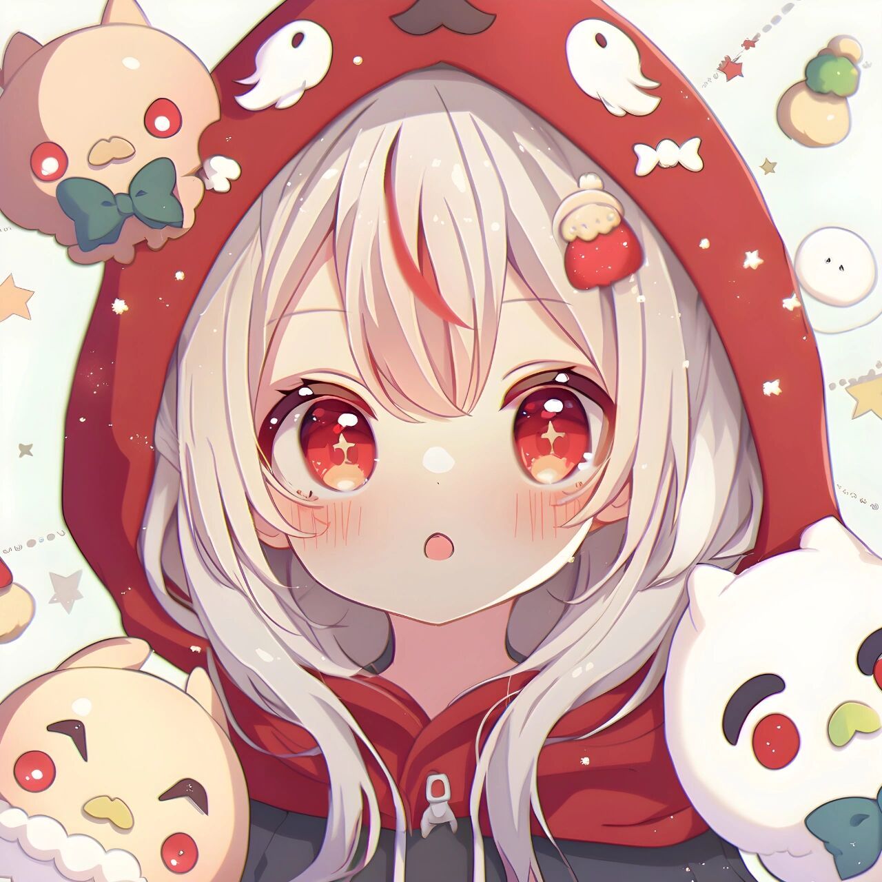 nijijourney|ai头像vol.18 红斗篷小红帽 ai作图,自由抱图.