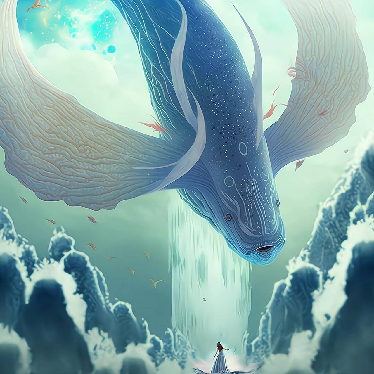 《山海经》神兽之-鲲鹏,自由灵魂的象征. 《山海经》神兽之-鲲鹏.北冥