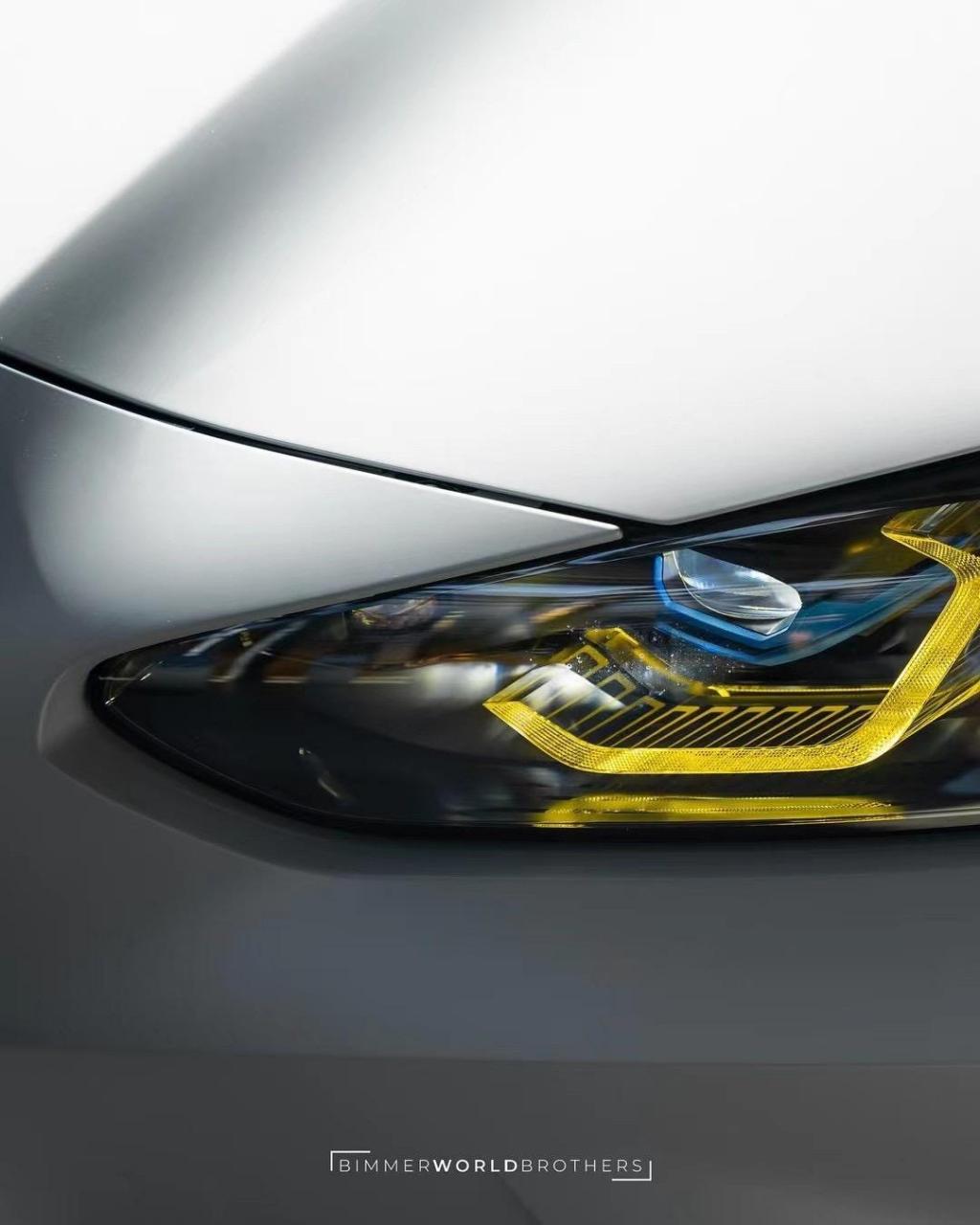 bmw m3m4 g82g80csl款黄色日行灯77天使之翼尾灯案例分享