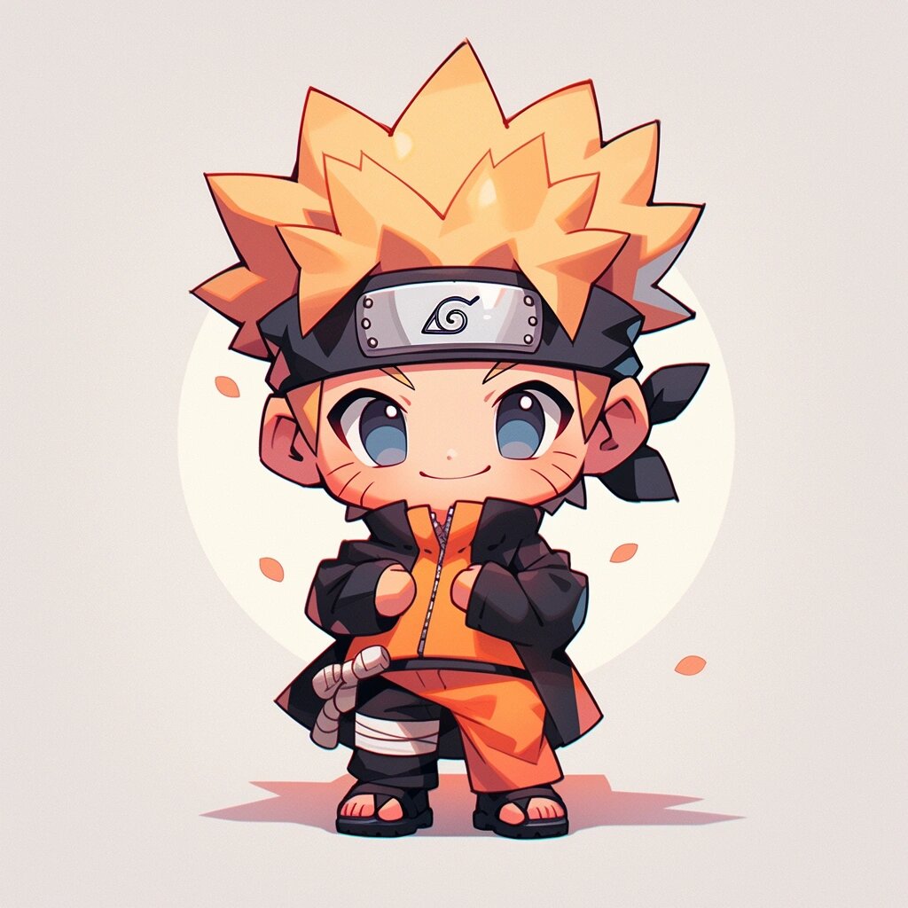 midjourney绘制火影q版可爱头像,爱了7815