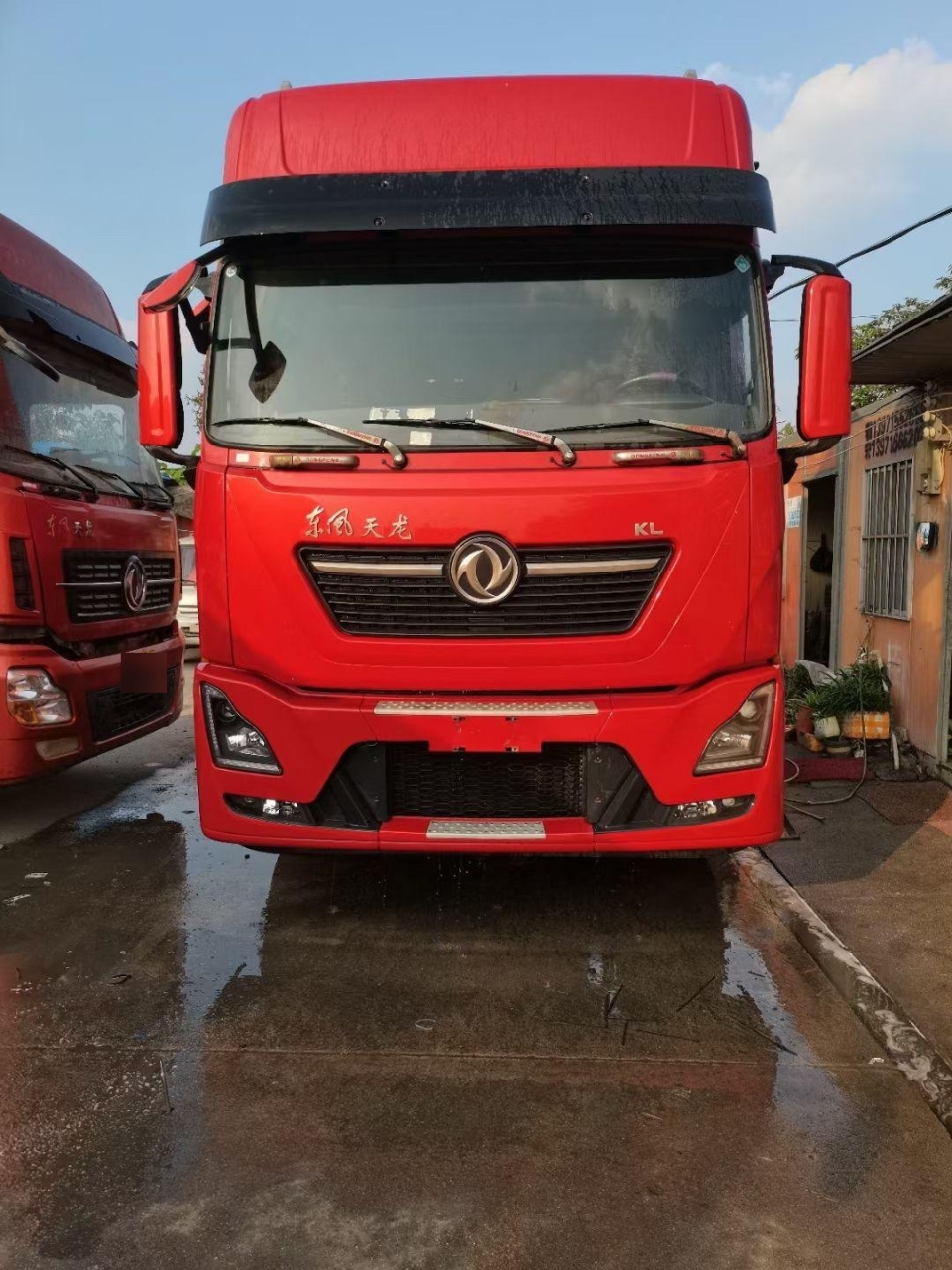 刚到家天龙kl465牵引车,雷诺动力,20年6月上路,速比3:64!