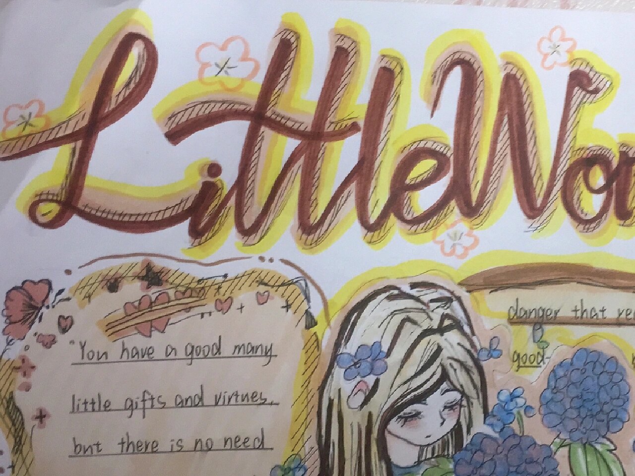 花里胡哨的小妇人手抄报