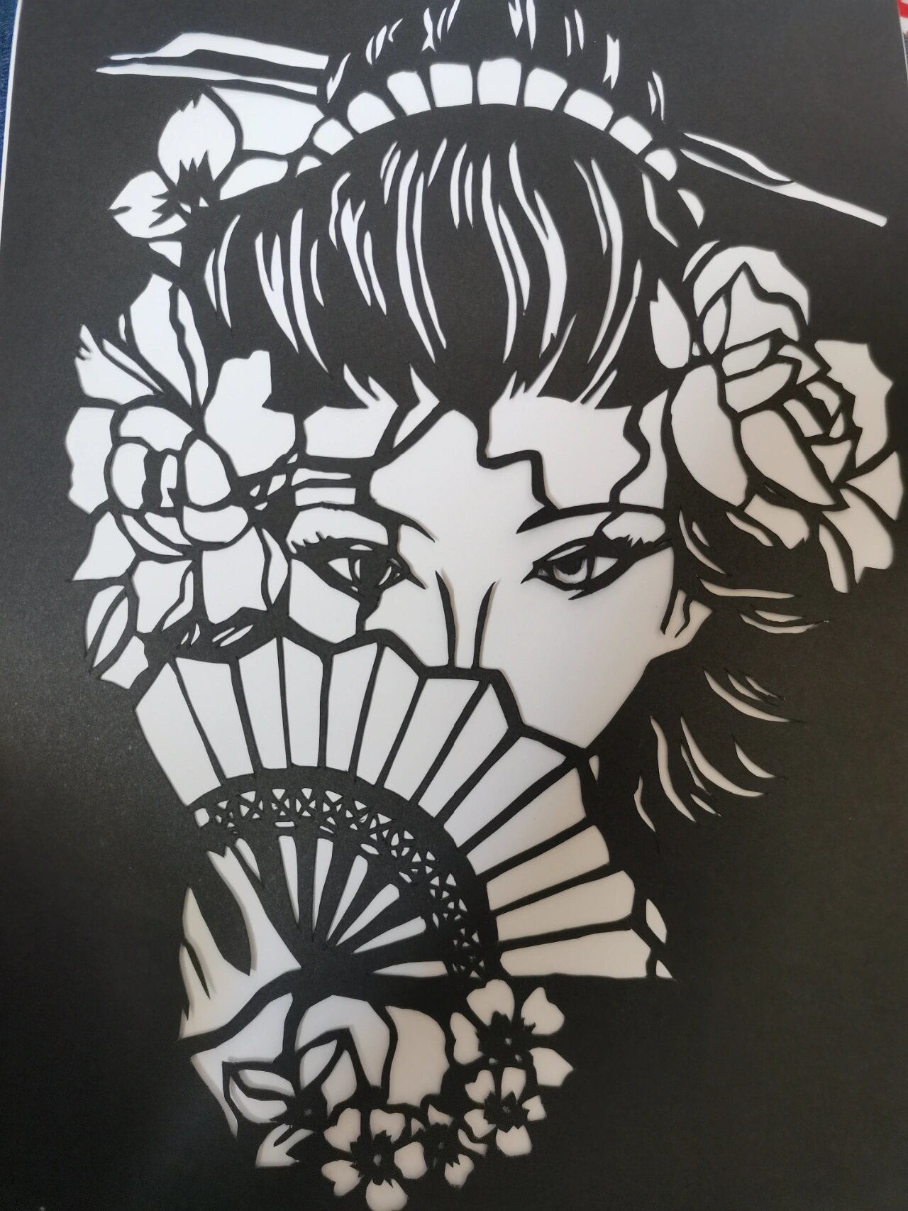 剪纸刻纸改进版 底稿还是在小红薯上找的(来自一位素未谋面的小姐姐)