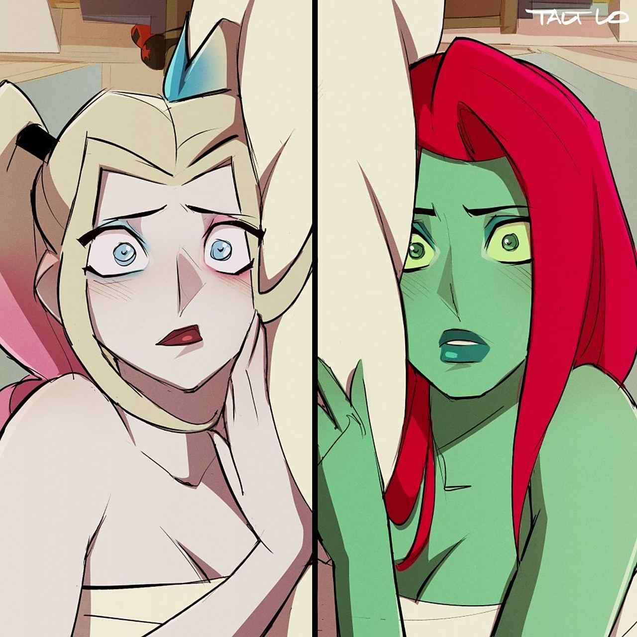 小丑女 哈莉奎茵和毒藤女  画师ins:talt_lo