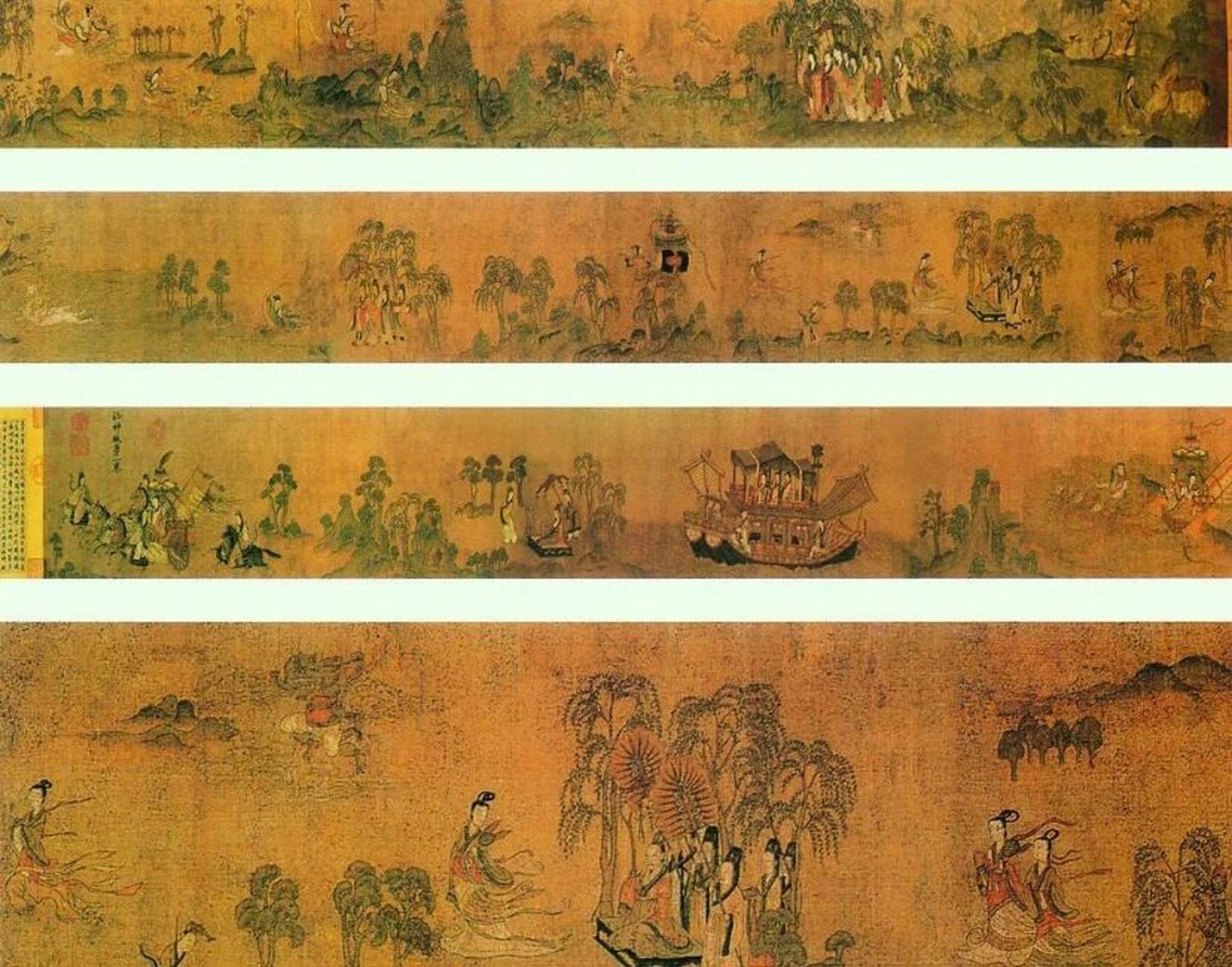 《洛神赋图》赏析 一,作品背景:《洛神赋图》是我国东晋时期顾恺之的