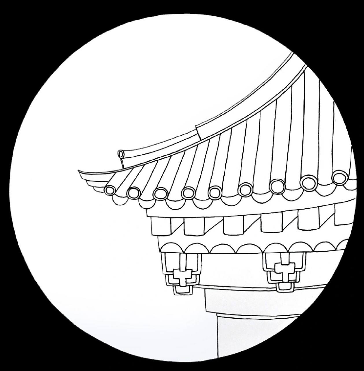 儿童画教程|古建筑屋顶上的艺术之飞檐 【教学重难点】  观察故宫飞檐