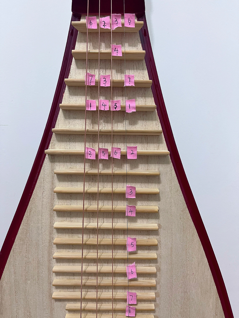 琵琶g大调 把位音图 999999 琵琶g调空弦(子弦2中弦6老弦5缠弦2