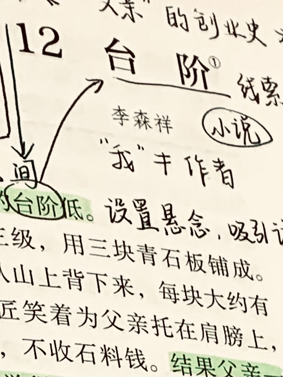 台阶 语文笔记 初中语文 笔记