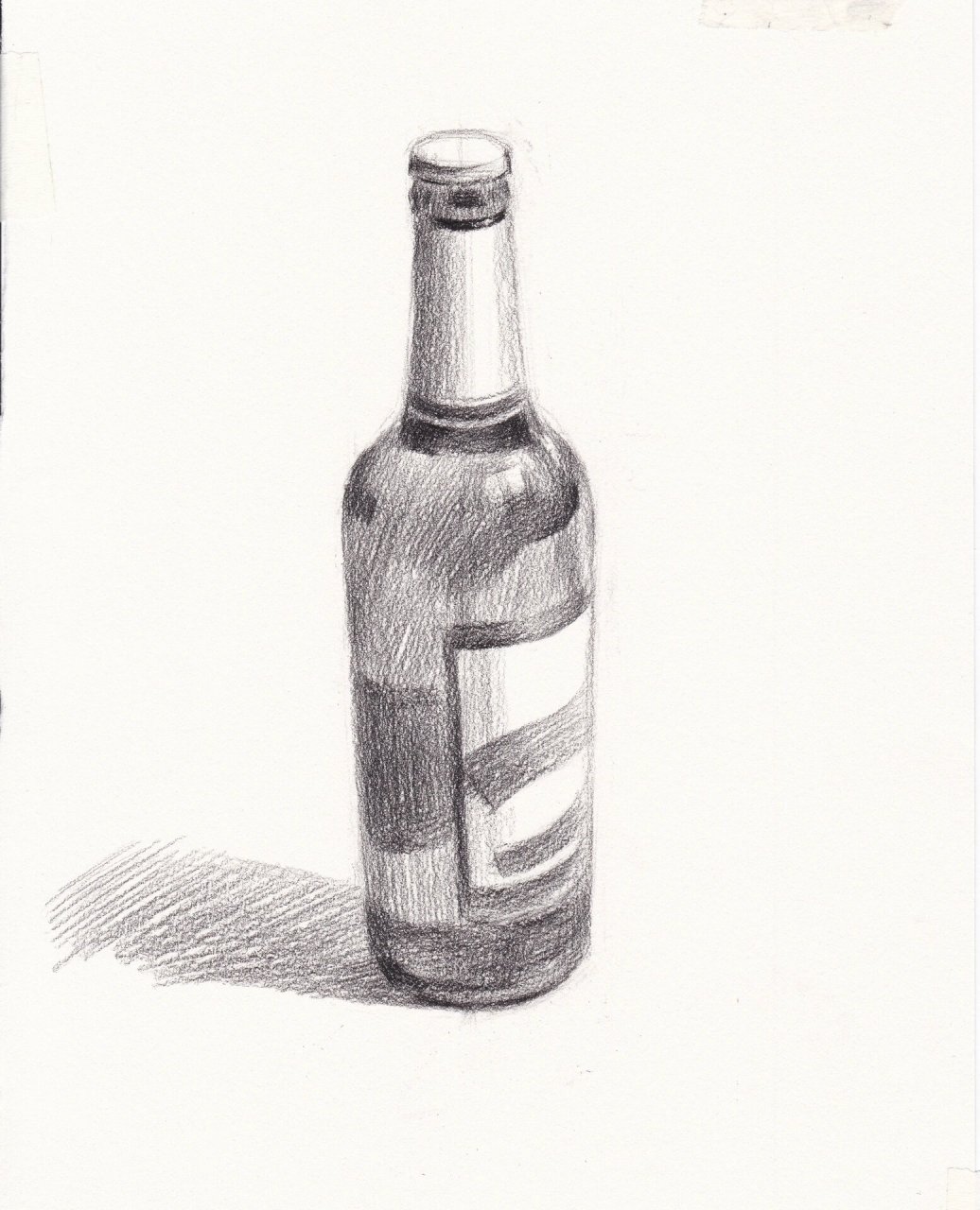 素描单体啤酒瓶步骤 对于初学,正确的步骤很重要