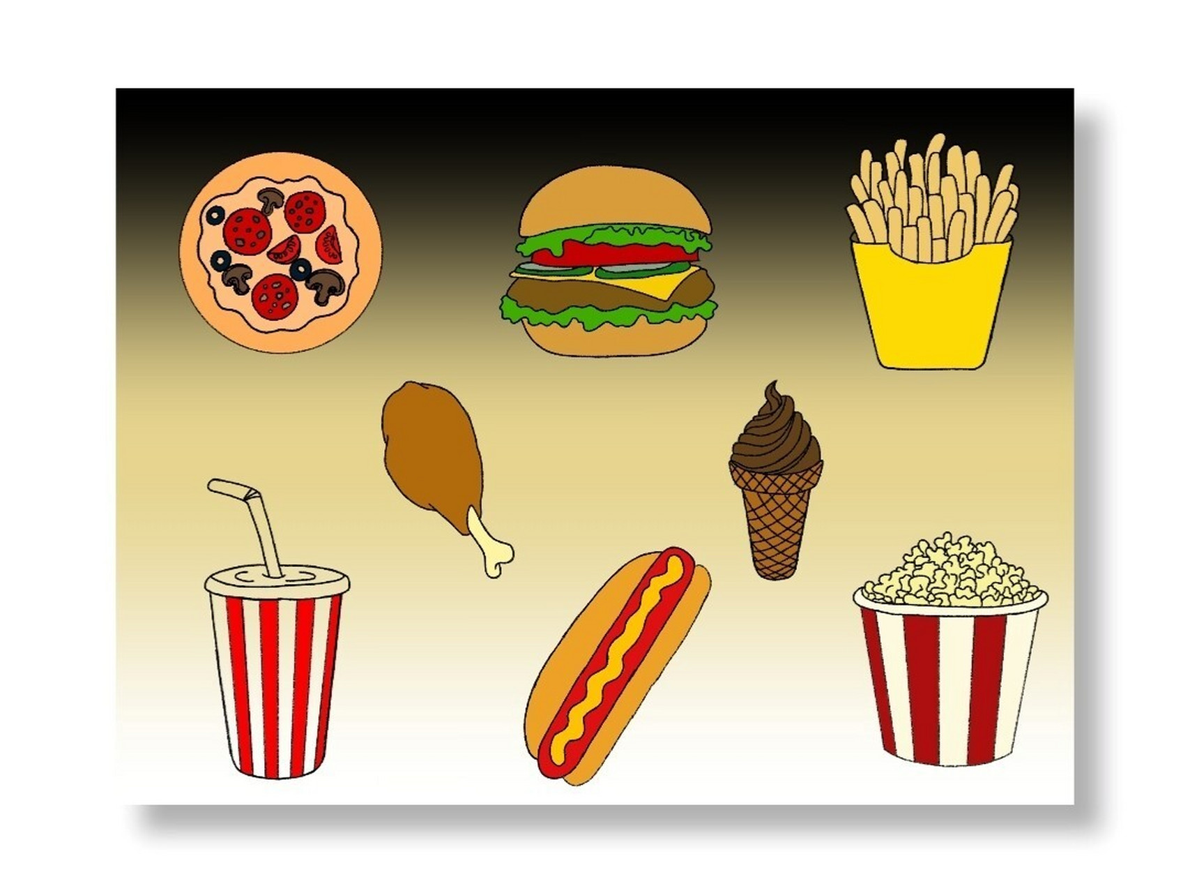 ipad画画|美食简笔画(附过程) 92 92 92 【今天天气真是好,想吃