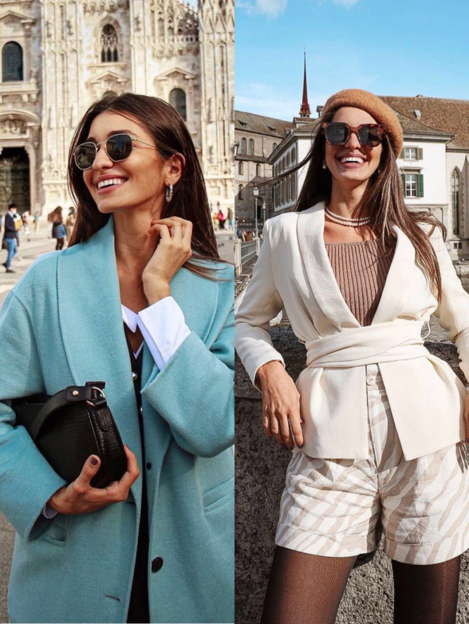 意大利米兰时尚博主marija krsikapa 笑起来也太治愈啦吧[期待],太