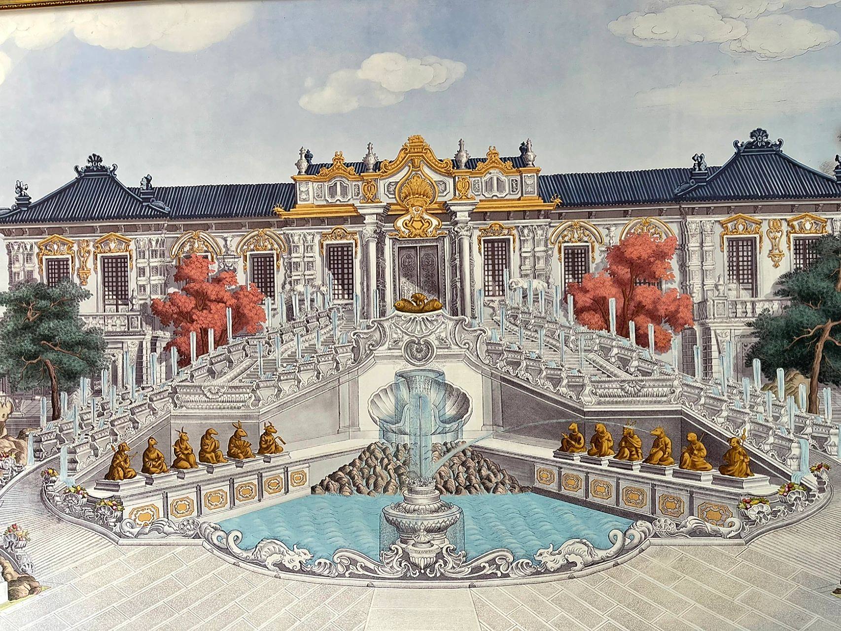 复原的圆明园十二兽首人身雕塑像 圆明园十二兽头人身雕塑像按照