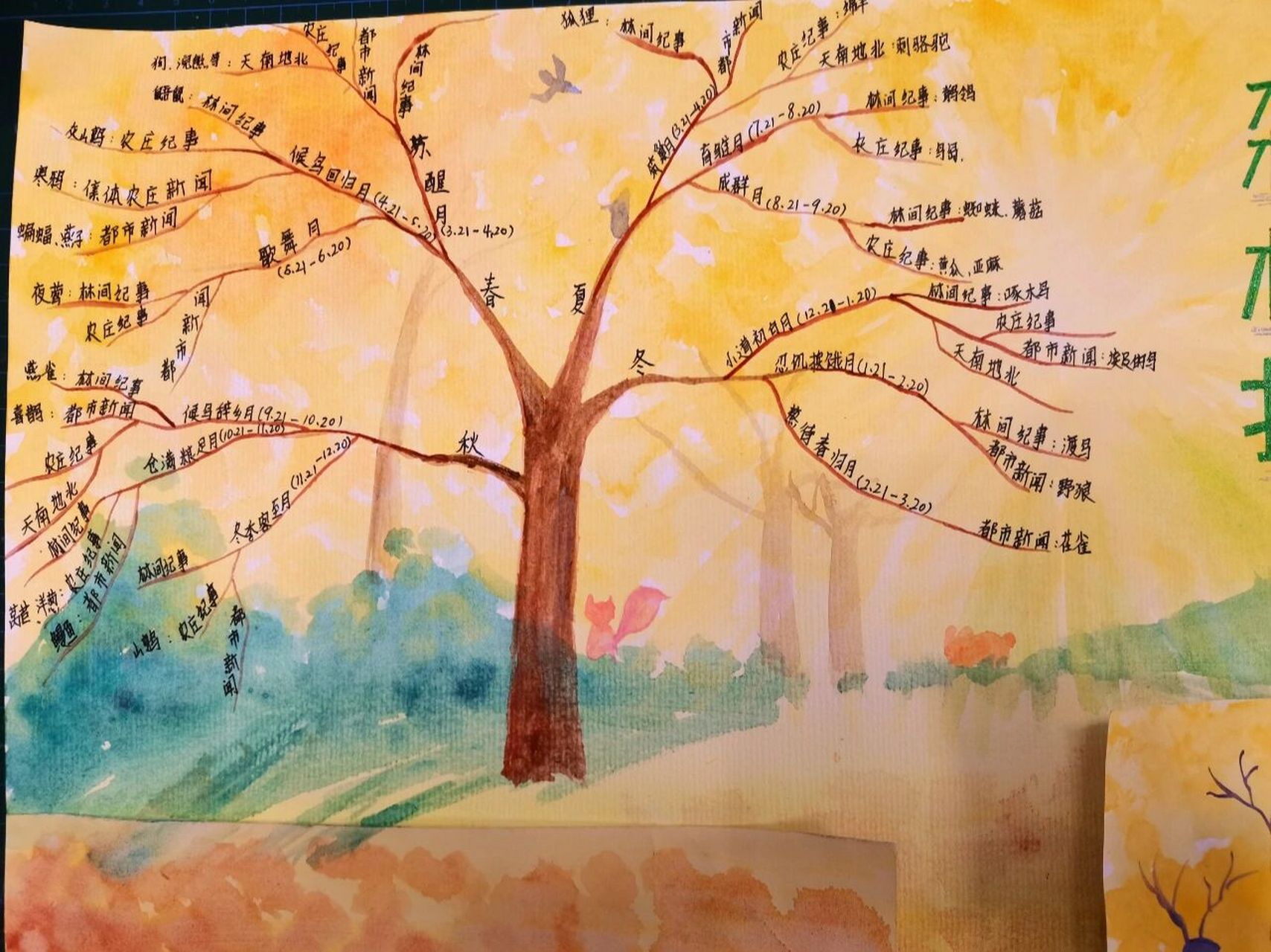 《森林报》思维导图手抄报