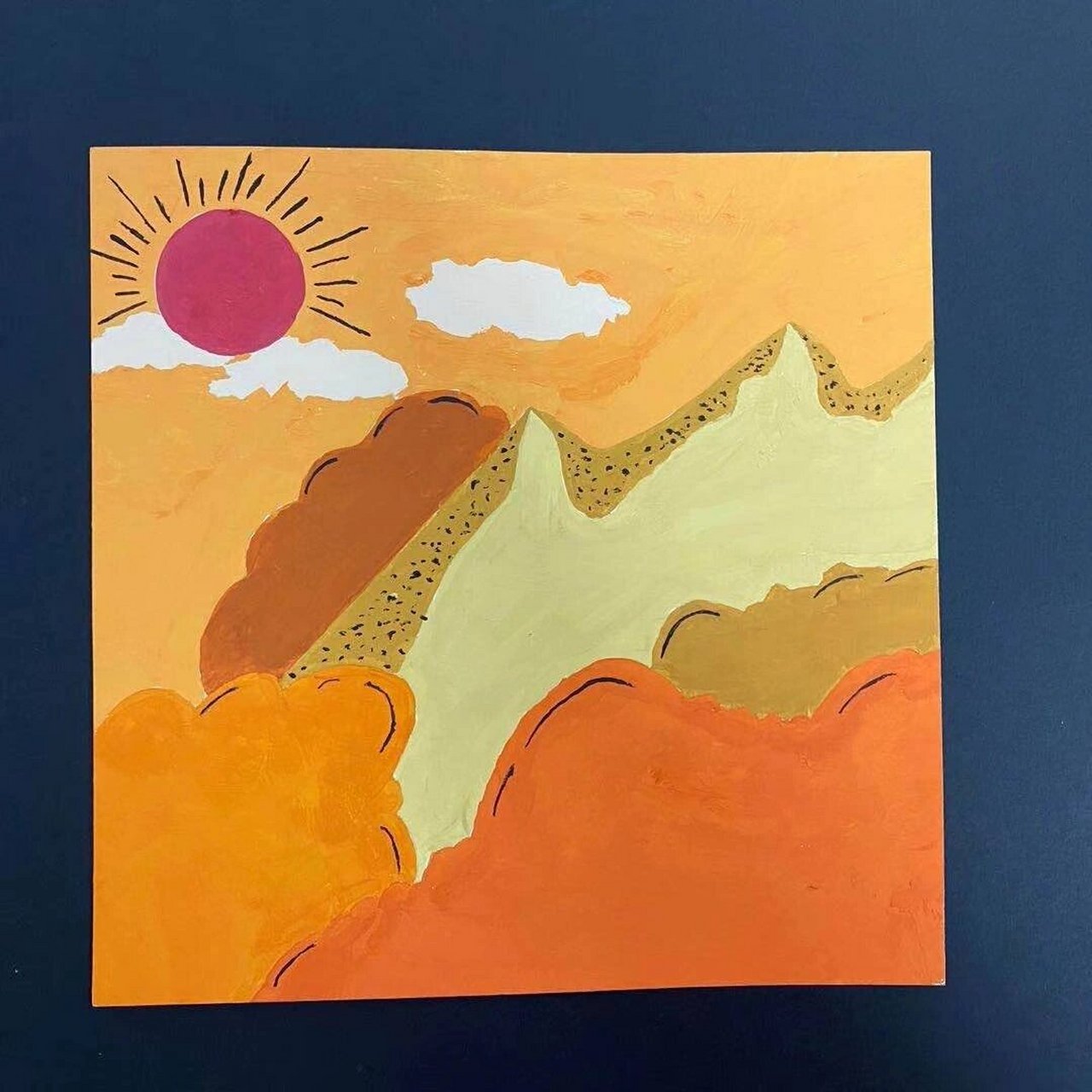 色彩构成作业:冷暖对比