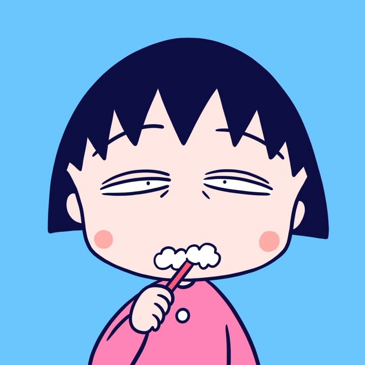 今天这样明天一样怎么办 我总不能永远这样会完蛋 #樱桃小丸子# #手绘