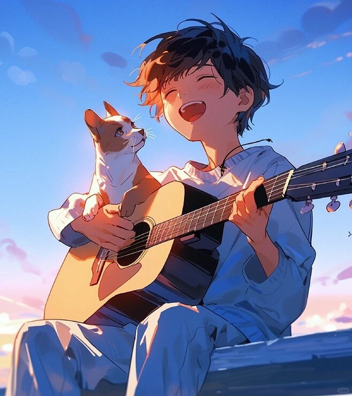 治愈头像92分享一组好看男头&弹吉他的男生