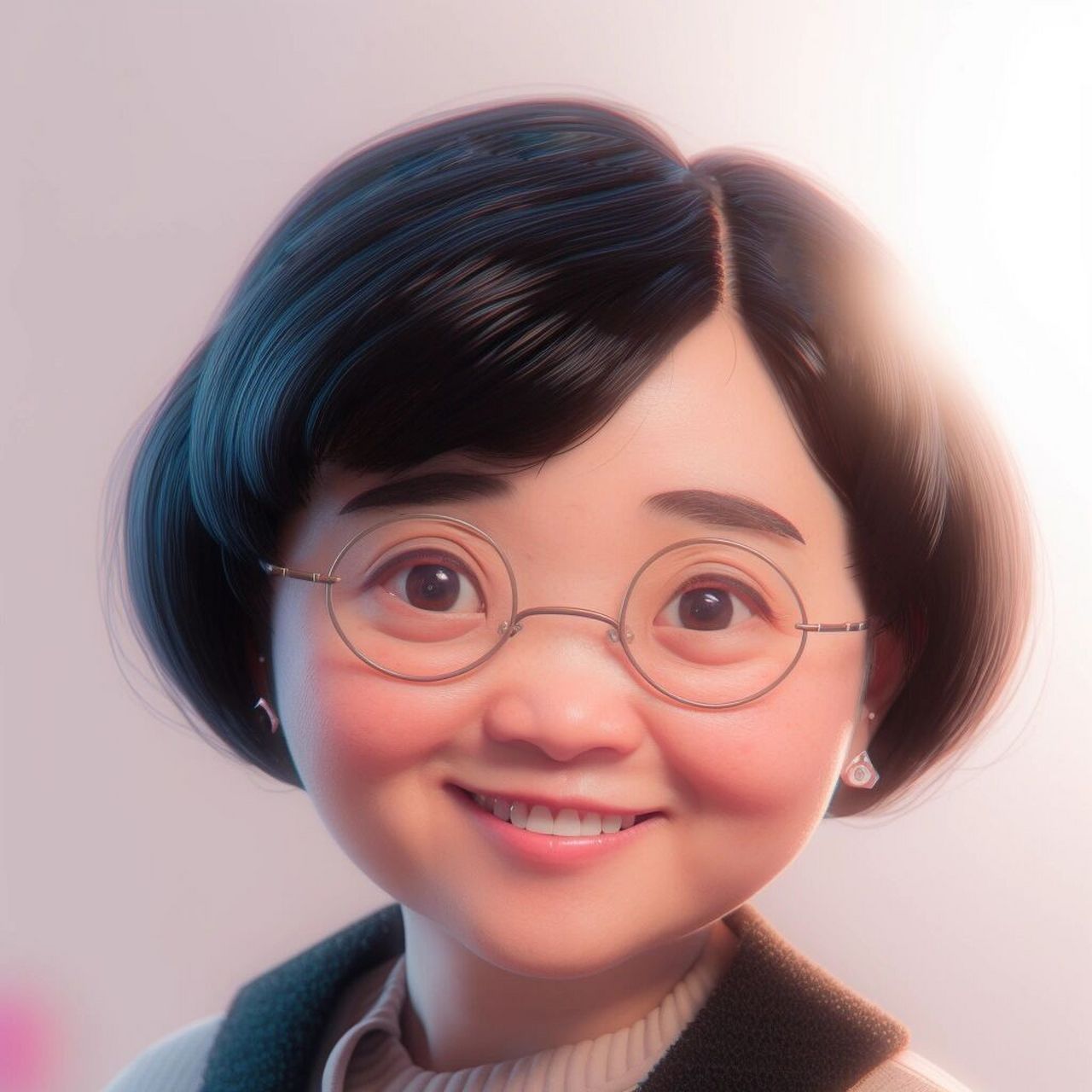 ai生成中年女性头像,给麻麻做头像太可爱了 太q了!