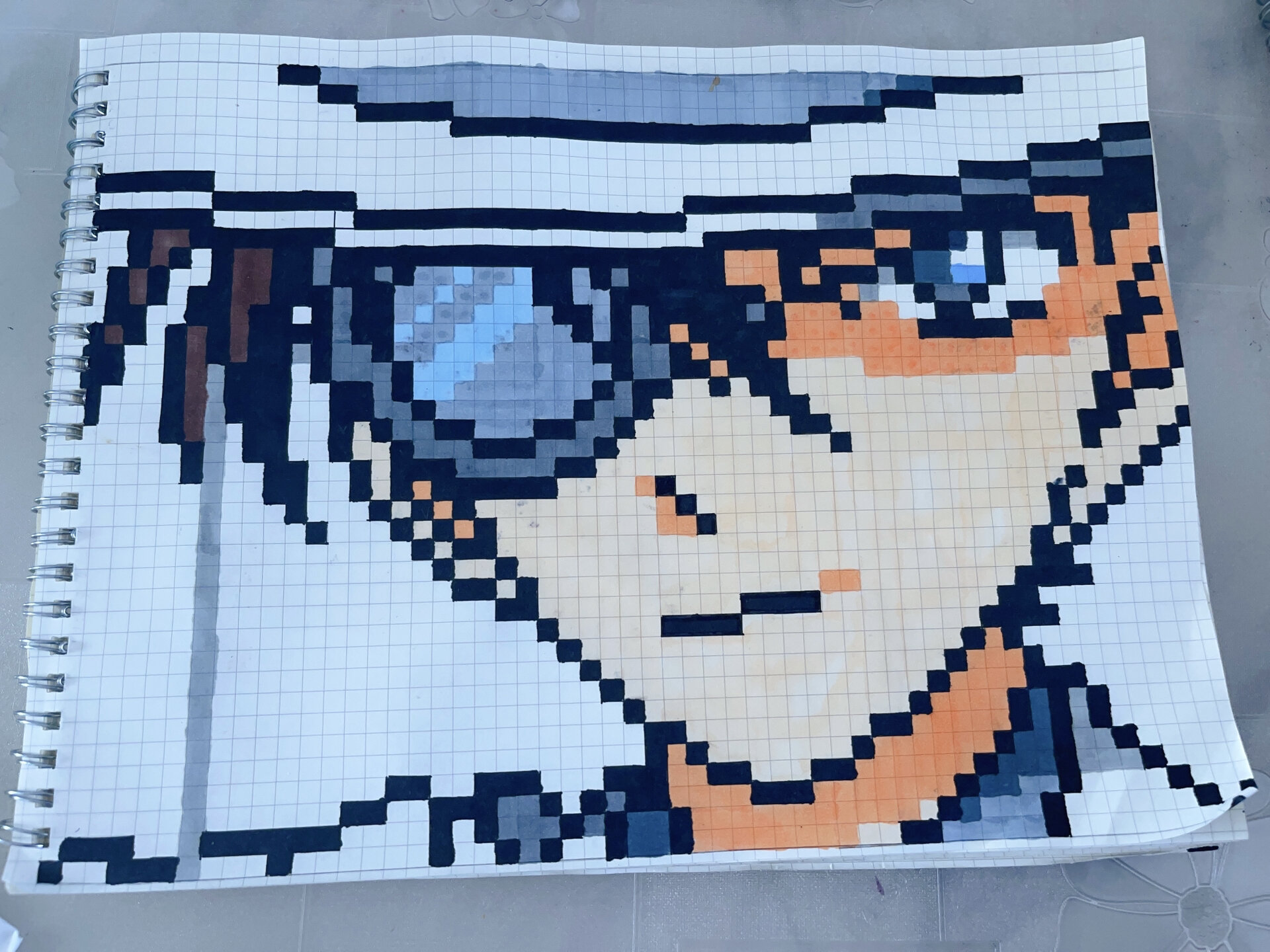 46 像素画:怪盗基德 网格本:a4