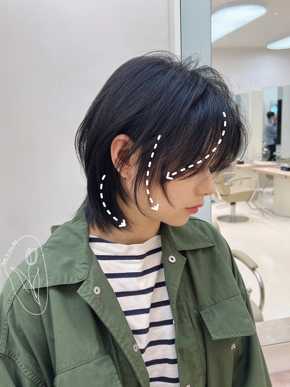 中性风日系短发!修饰脸型!