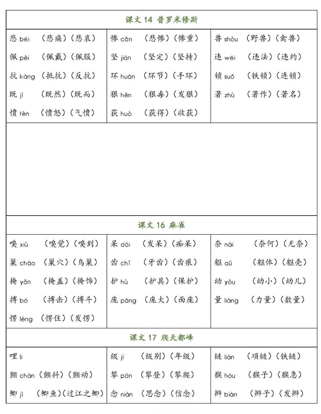 沾组词上册图片