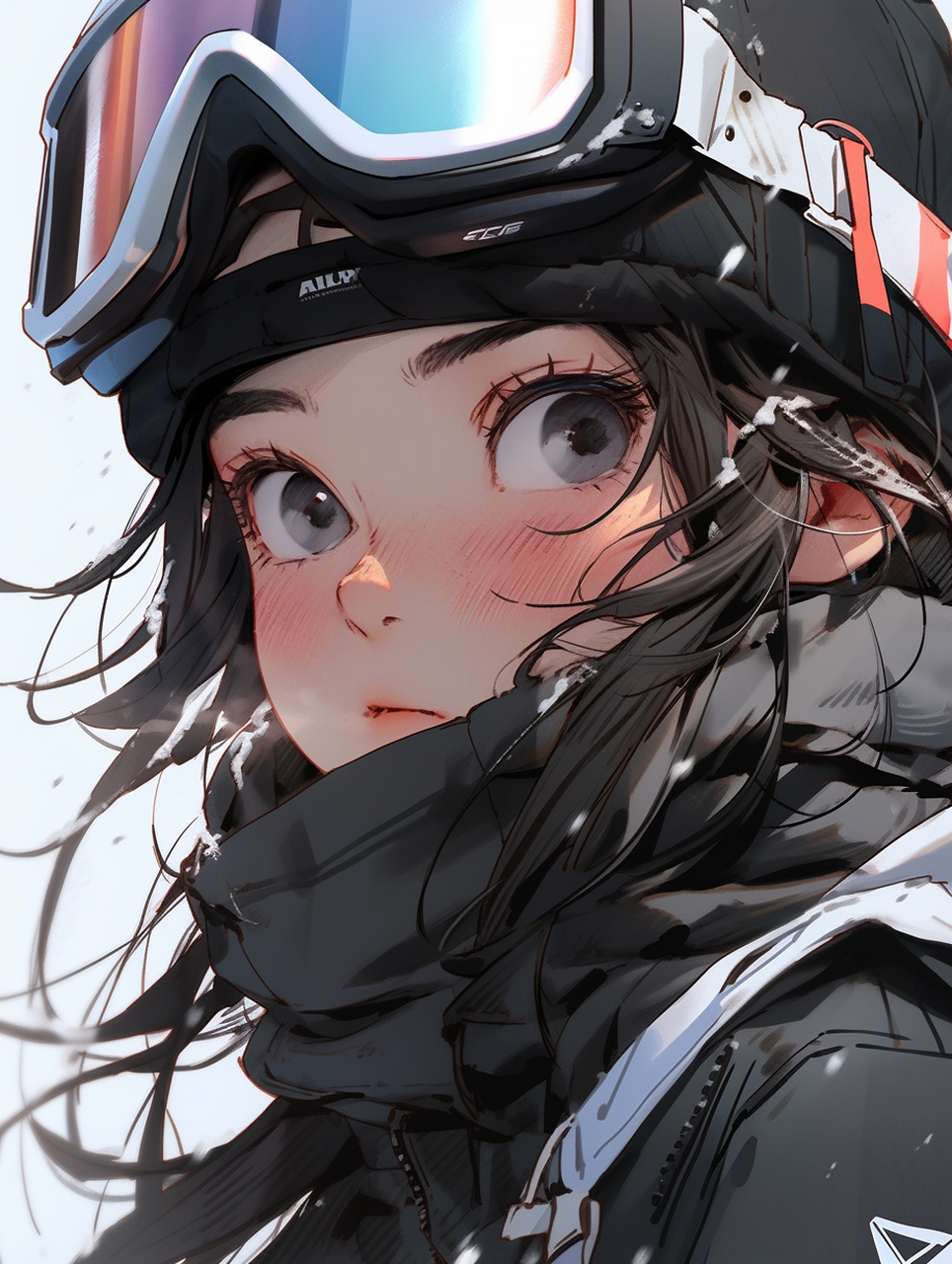 动漫头像 i 滑雪女孩