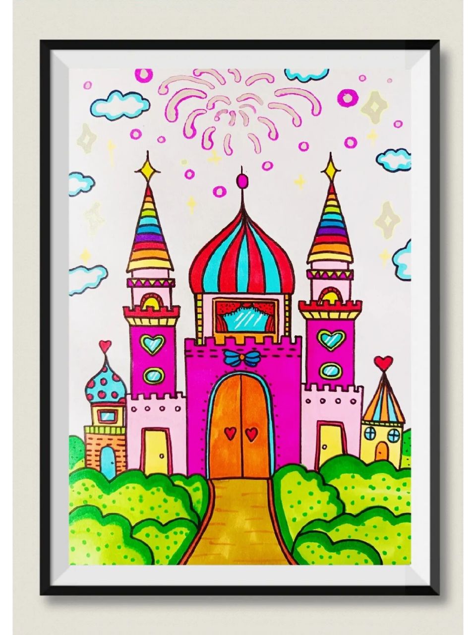 童话城堡 美术作品图片