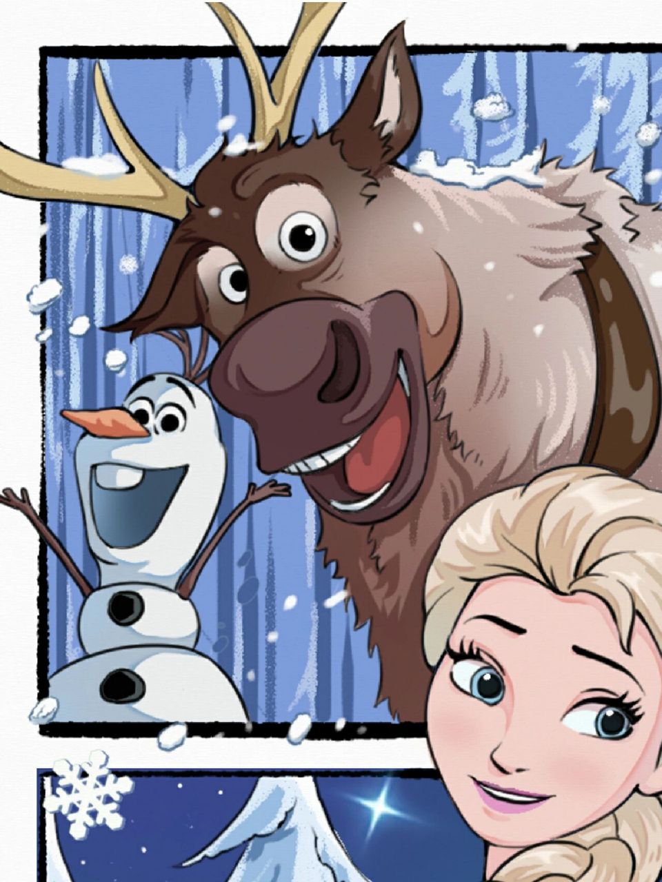 分镜插画丨冰雪奇缘 艾莎和她的好朋友 再冷的地方也有着一颗炙热的心
